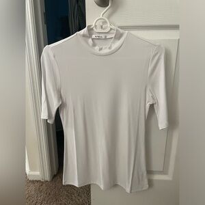 Mock neck white shirt